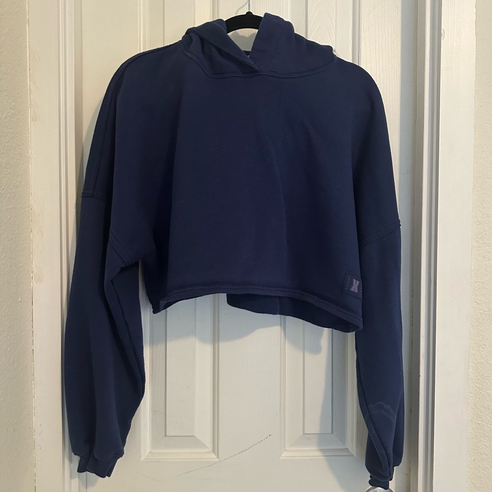 Savage X Fenty Navy Cropped Hoodie